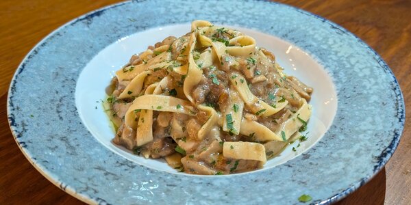 Tagliatelle fatte in casa ai Funghi Porcini