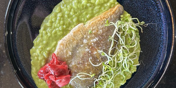 250g Peas risotto with seabream fillet