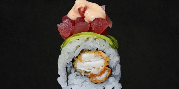 95 - Uramaki tempura ombrina, maionese spicy e tartare di tonno [8 Pezzi]