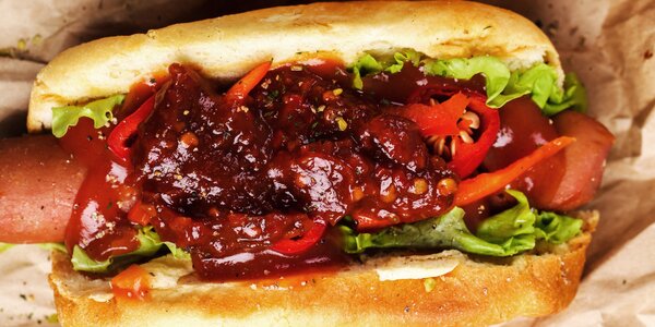 Hot with barbecue sauce