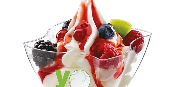 CREMA YOGURT FREDDA CON FRUTTA FRESCA O TOPPING VARI