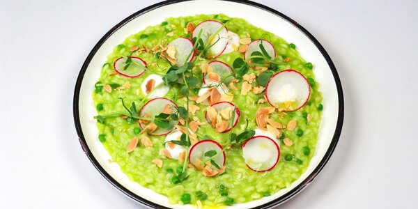pea risotto with fresh peas,