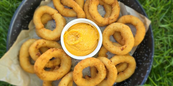 300g Onion rings with dip