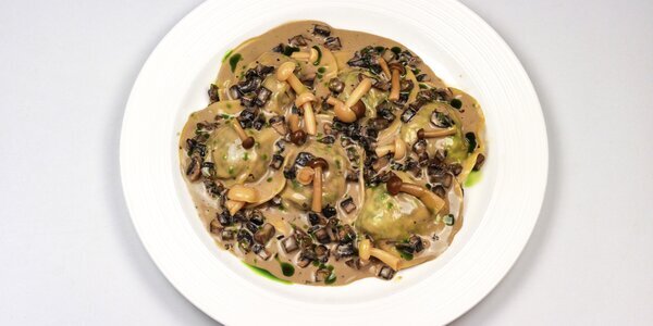 ravioli stuffed with spinach ricotta and potato, 