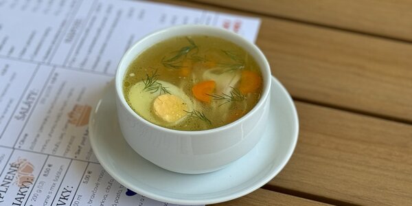 Chicken soup with pasta