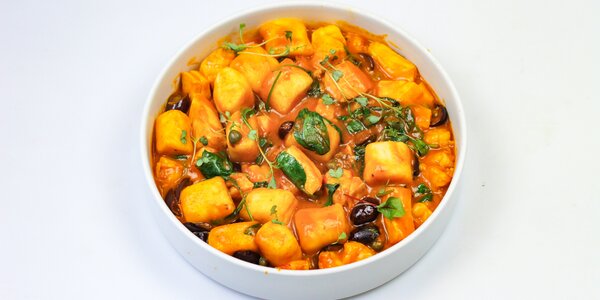 gnocchi s lososom a krevetami, 