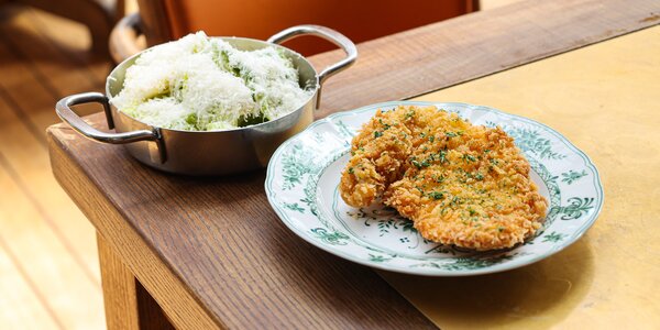 Poulet Façon Milanaise, Feuille de Romaine façon César