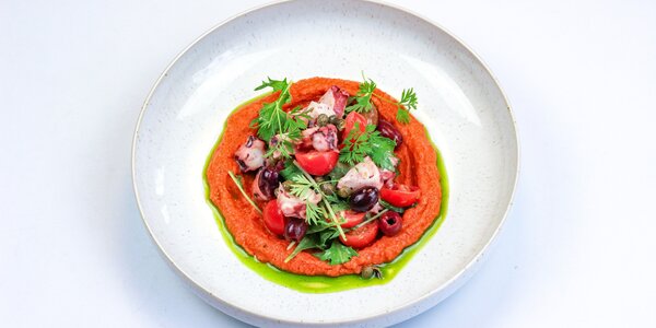 octopus with white bean cream,