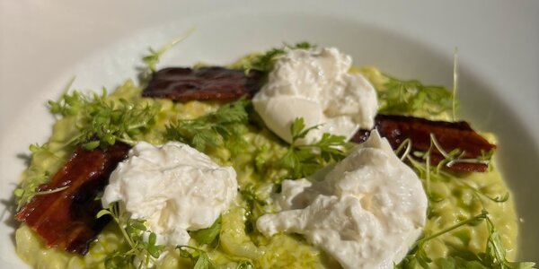 250G HRÁŠKOVÉ RIZOTO, BURRATA, PANCETTA