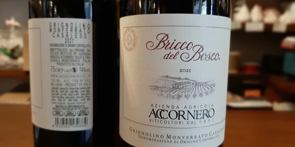 Grignolino del Monferrato Casalese DOC, "Bricco del Bosco", Accornero, Vignale Monferrato (AL)