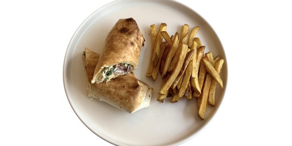 wrap with chicken fajitas,