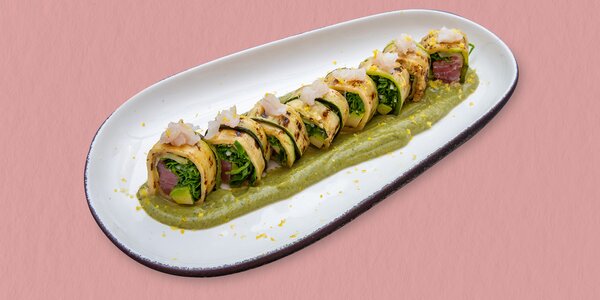 125 Roll di Zucchine grigliate con Crema di di Zucchine
