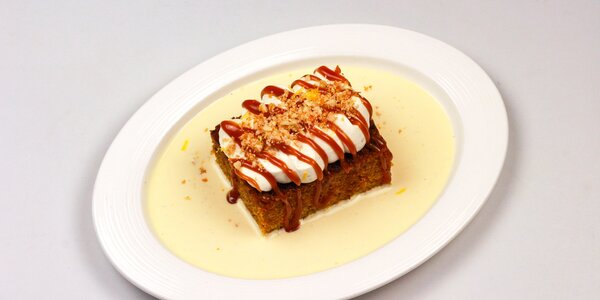 carrot cake with lime pudding, 