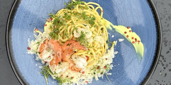 🆕300g Spaghetty aglio olio with tiger prawns