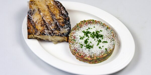 150 days dry aged beef sirloin tartare, 