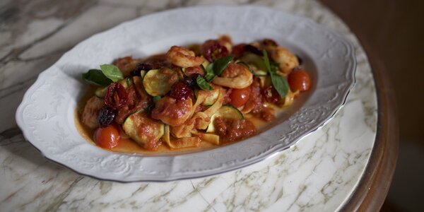 Fettuccine Crevettes & Tomates séchées