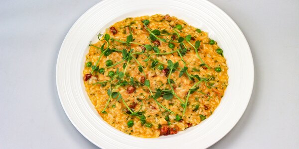 risotto with smoked chicken,
