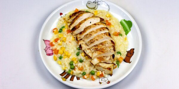 grilled corn-fed chicken breast,