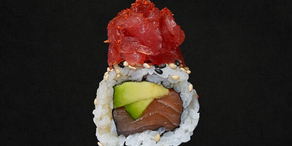 13 - Uramaki salmone e tonno** spicy [8 Pezzi]
