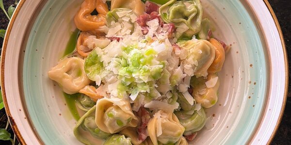 🆕280g Spinach-ricotta tortellini with cream sauce and prosciutto