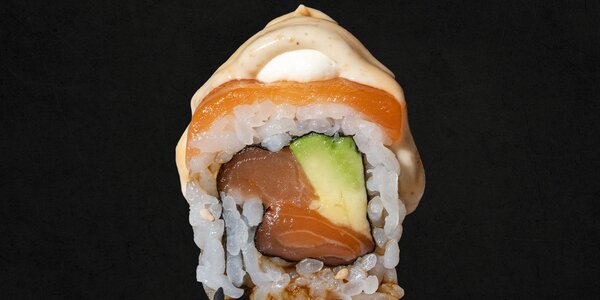 92 - Uramaki salmone, maionese giapponese al sesamo e teriyaki [8 Pezzi]