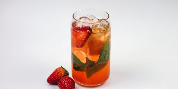 domáca limonáda jahoda - bazalka 