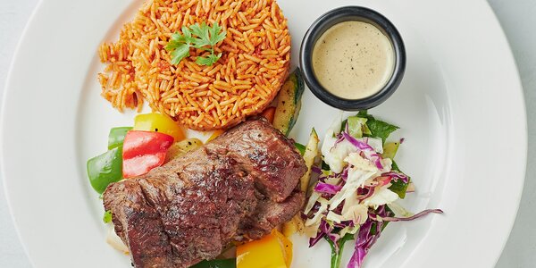 Peppercorn Steak with Brandy Sauce