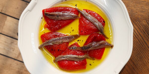 Poivrons Ramiro, Anchois et Huile d’Olive