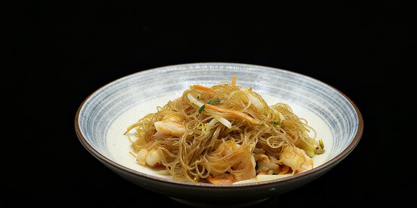 172. Spaghetti soia e gamberi 