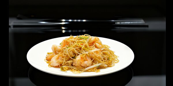 168. Spaghetti di riso gamberi