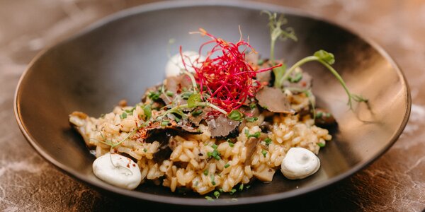 Risotto de setas trufado 