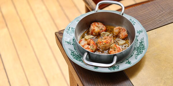 Sautéed Prawns, Olive Oil & Garlic