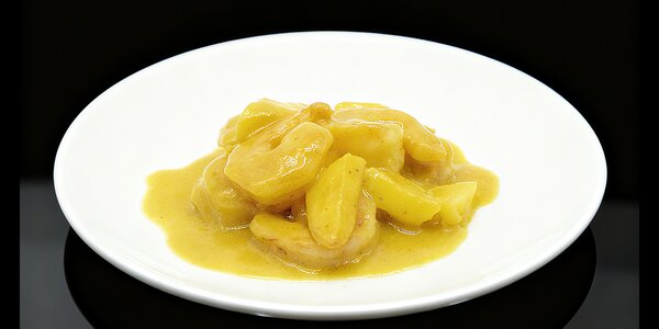 203. Gamberi* latte di cocco e curry 