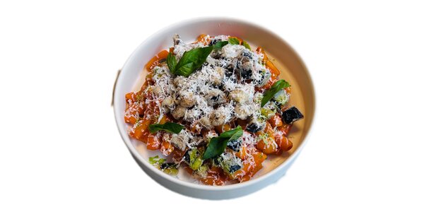 penne with tomato Norma sauce