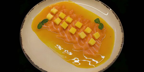 921. Carpaccio mango (Piatto speciale)