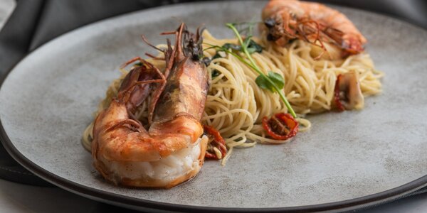 Capellini Prawn Aglio Olio