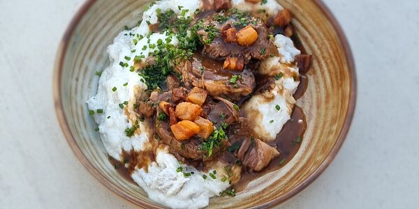 160G BRYNDZOVÉ HALUŠKY S BRAVČOVÝMI LÍČKAMI 